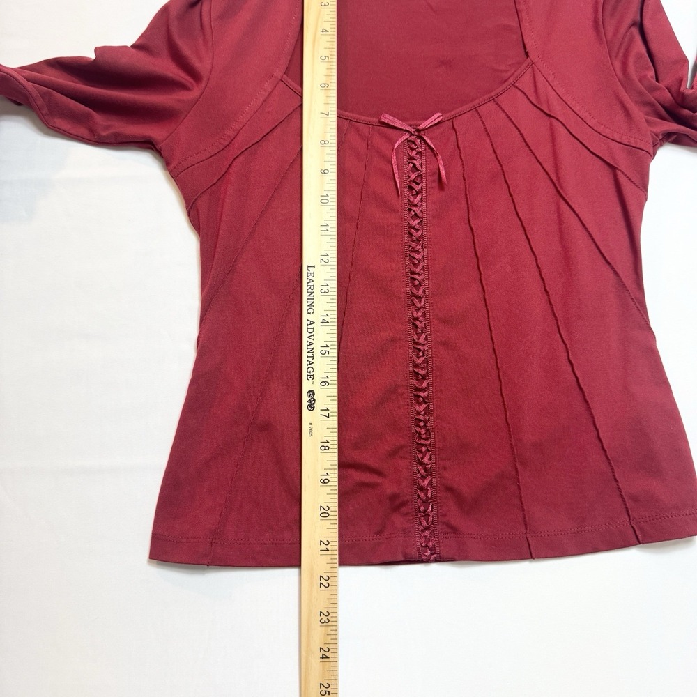 Vtg New York & Co Lace Up Corset Top S Y2k Whimsigoth Renaissance Romantic Fairy - Picture 13 of 13